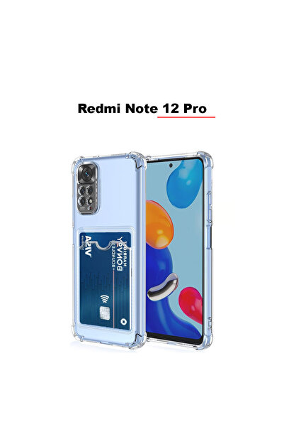bewn Redmi Note 12 Pro Uyumlu Kartlıklı Cüzdan Şeffaf Kenar Korumalı Köşeleri...