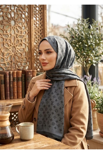 white stars شال بنمط L على الوجهين