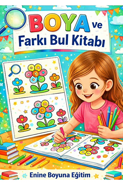 Enine Boyuna Eğitim كتاب العثور على الاختلافات (أنشطة تلوين وبحث عن الاختلافات)