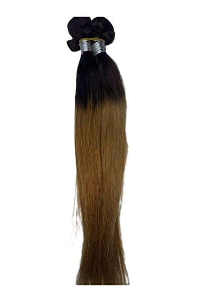 Fine Hair 100/100 Hair Tie, 20 Inches, Two Colors (Black Roots and Brown Tips)