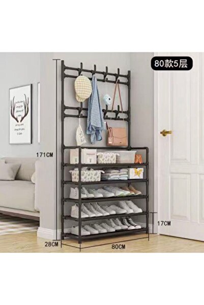 victiny Cuier pentru haine cu suport pantofi, 5 rafturi 80x171x28