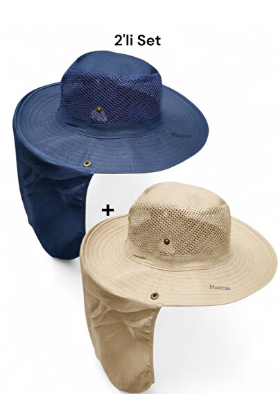 Mustran Set of 2 Summer Sun Hats Uv Protection Mesh Outdoor Fishing Field Gar...