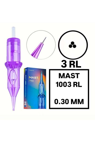 MASTPRO Pro Cartridges 1 Kutu Pro 1003 RL - 0.30 mm - Kartuş Dövme ve MAST Ka...