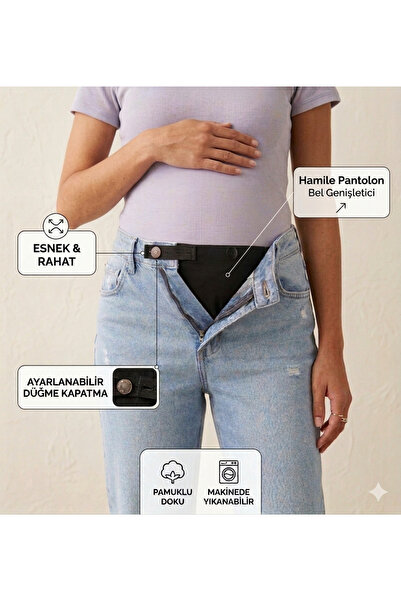 macsoo Maternity Pants Waist Extender-Women's Pants Extender Right Button Com...