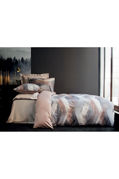 İssimo Home Helix Brown 200 TC (80 TEL) Dijital Pamuk Saten Tek Kişilik Nevre...