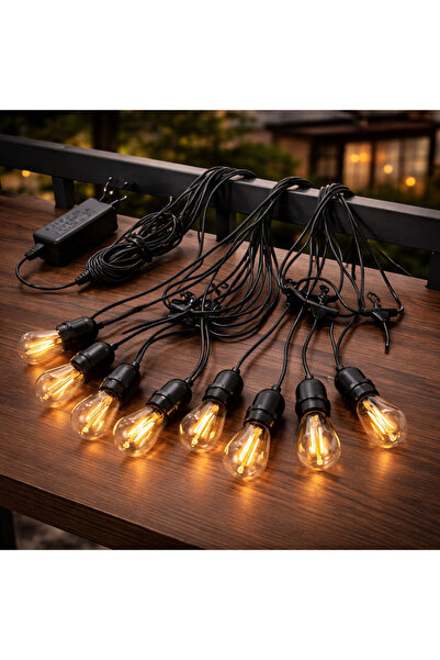 victiny 220V, 10 m light garland with 20 bulbs with a hole on each bulb for h...