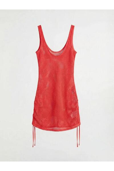 LC Waikiki U-Neck Women's Knitwear Beach Dress (S6)