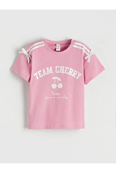 LC Waikiki Κοριτσίστικο μπλουζάκι με λεπτομέρεια φιόγκου (S6)