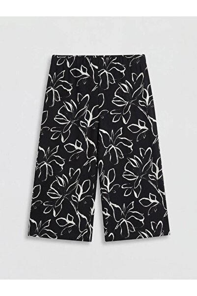 LC Waikiki Γυναικείο καπρί με λάστιχο στη μέση και λουλουδάτο σχέδιο (S6)