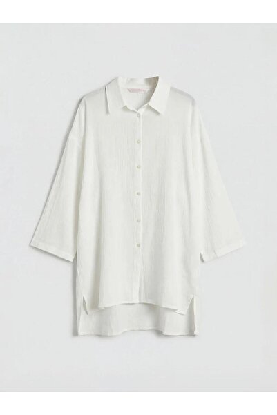 LC Waikiki Shirt Collar Women's Beach Dress (S6)