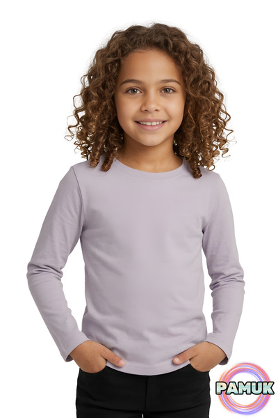 United Fabrics تي شيرت للأطفال بأكمام طويلة - تي شيرت للأطفال من القطن الممشط...