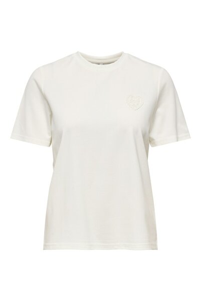 ONLY Women's White Onlsophia S/S Embroidery T-Shirt Box Jrs T-Shirt 15368560-...