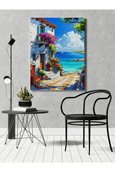 RUGSMODERN Kanvas Tablo Kıyı Manzaralı Desenli Modern Tablo