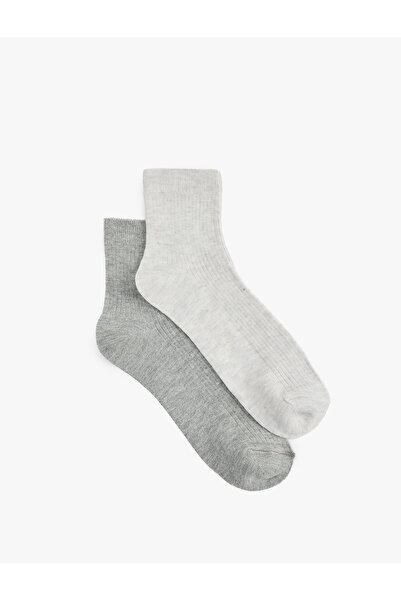 Koton Σετ 2 βασικών κάλτσες με σχέδιο υποδοχής