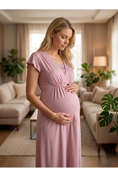 Lohussa New Season Powder Double-Breasted Collar Summer Lace Detailed Special...