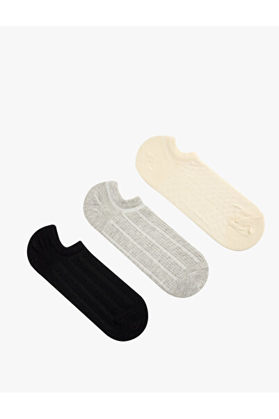 Koton Set de 3 șosete invizibile multicolore