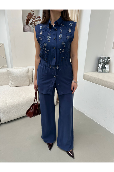 MİA NOURA VESTĂ DE DAMĂ CU BRODERIE ȘI MĂRGELE, VESTĂ CU TĂRĂSĂ REGLABILĂ LA ...