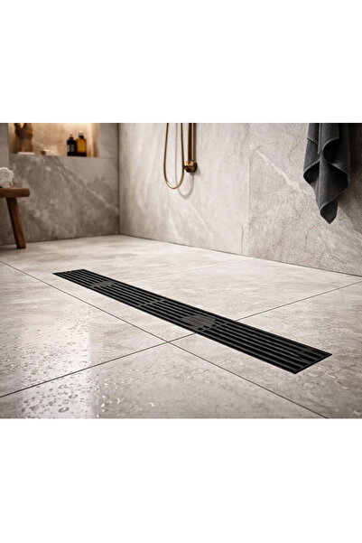 Herum Sifon de duș, montat în pardoseală, liniar, din oțel inoxidabil, set co...