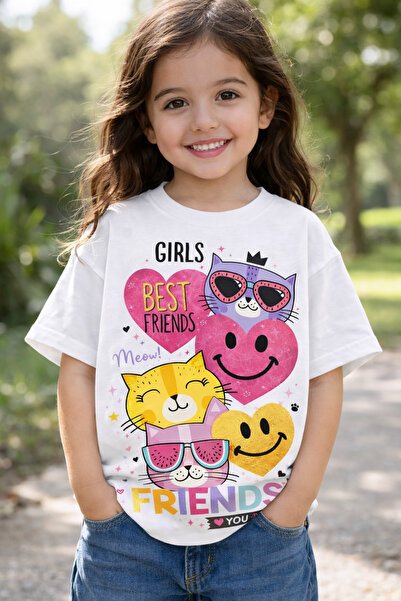 Tiny and Co 100% Cotton Happy Besties Design Kids T-Shirt