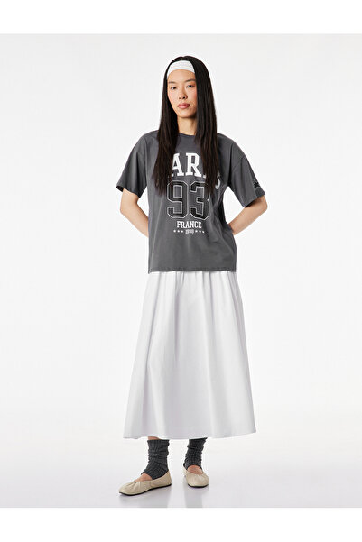 Koton Short Sleeve Crew Neck Printed Comfort Fit T-Shirt