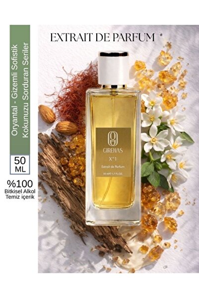 GIRENAS X°1 (Unısex Parfüm) - EXTRAIT DE PARFUM - ORYANTAL ÇİÇEKSİ BAHARATLI KALICI DİKKAT ÇEKEN
