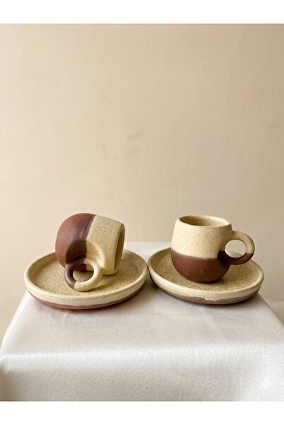 Agartceramic İkili stoneware el yapımı kahve fincanı