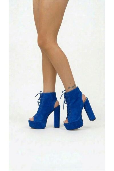 Tarz Topuklar حذاء نسائي من Elara Saks ذو نعل سميك وتصميم مفتوح من الخلف من ا...