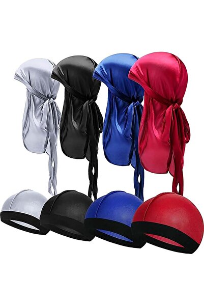 Arabest 8 Pieces Elasticized Wave Cap, Long Tail Headband