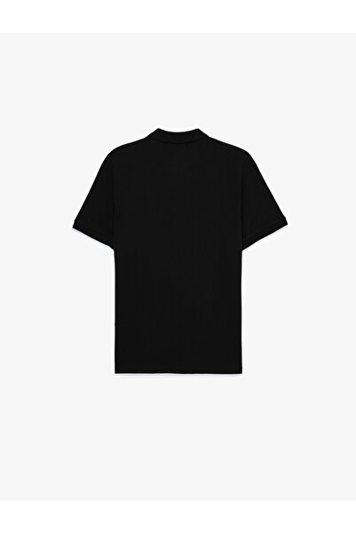 Koton Pamuklu Kısa Kollu Pike Kumaş Düğmeli Polo Yaka Slim Fit Tişört