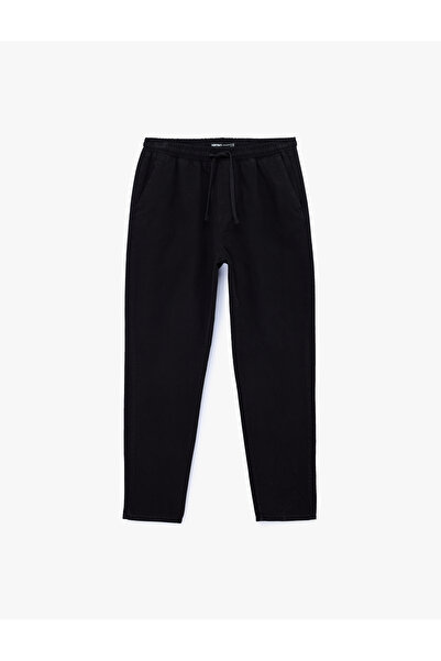 Koton Pamuklu Regular Fit Cepli Beli Bağcıklı Pantolon