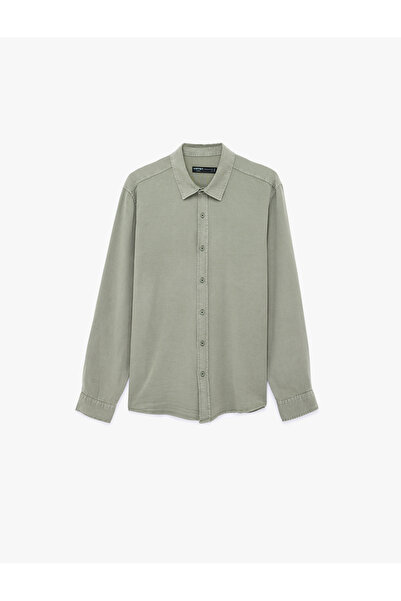 Koton Regular Fit Buttoned Long Sleeve Classic Collar Shirt