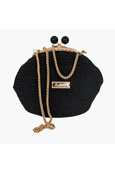 Hazen Home Oval Black Pearl Beaded Burs - Gold