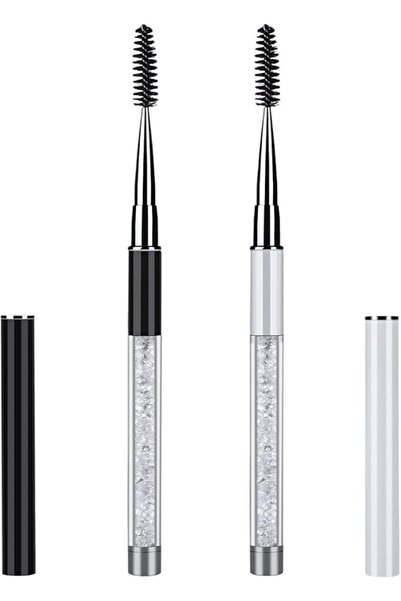 Arabest 2 Pcs Eyelash Brushes with Lid, Reusable Mascara Spoolies, Eyebrow Br...
