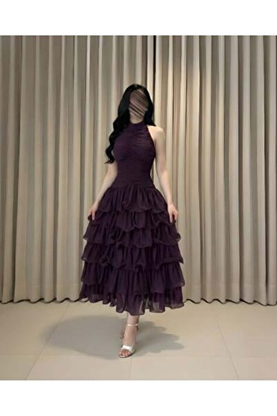 MODA DRESSES فستان سهرة راقي مزين بالكشكشة