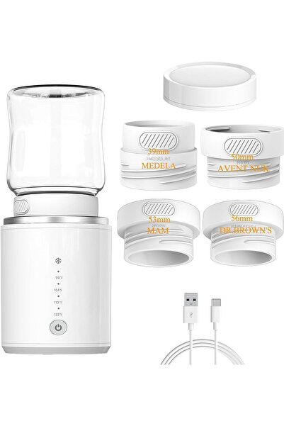 Arabest سخان زجاجات الأطفال القابل لإعادة الشحن، مع اختيار دقيق لدرجة الحرارة...