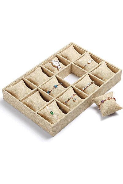 Arabest صينية تخزين مجوهرات قابلة للتكديس بـ 12 خانة، لعرض المجوهرات، هدايا ل...