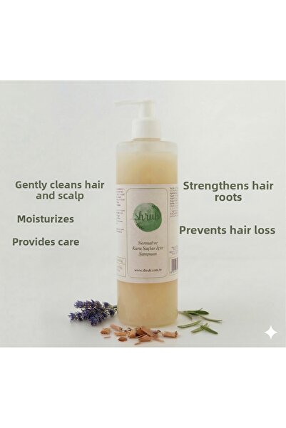SHRUB شامبو مضاد للتساقط بخلاصة الروزماري والسيدر - شامبو للشعر العادي والجاف...