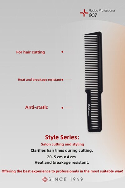 RODEO Αντιστατική χτένα άνθρακα 037