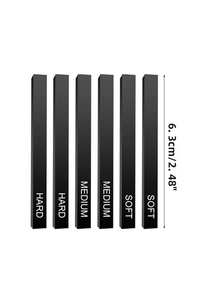 Anoffel فحم فوزين مضغوط 1 عبوة من 6 قطع فحم فوزين أسود مربع الشكل رسم مسطح تظ...