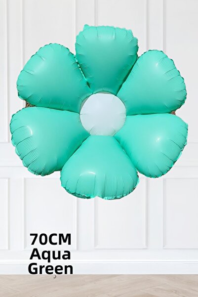PEKSHOP 70cm Water Green Daisy Foil Balloon