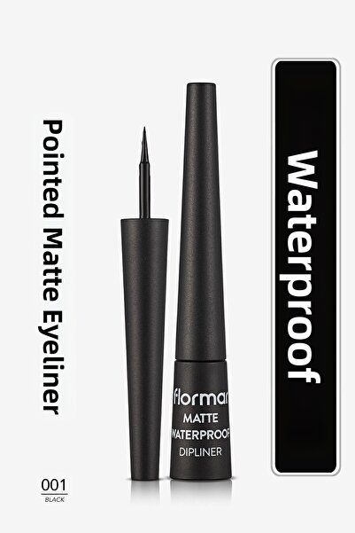Flormar Water Resistant Matte Dipliner (BLACK) - Waterproof Dipliner - 001 Bl...