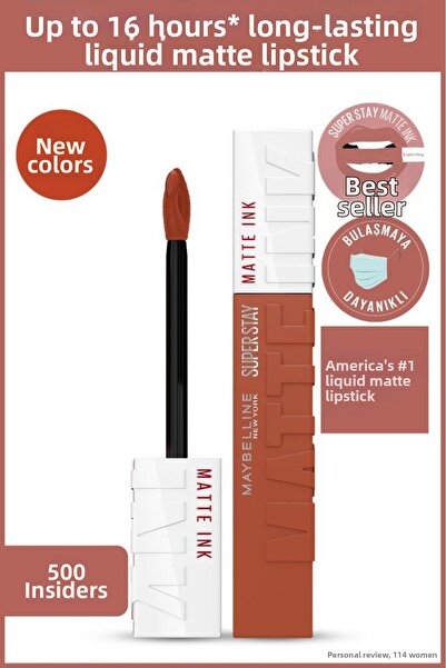 Maybelline New York Super Stay Matte Ink Liquid Matte Lipstick - 500 Insider