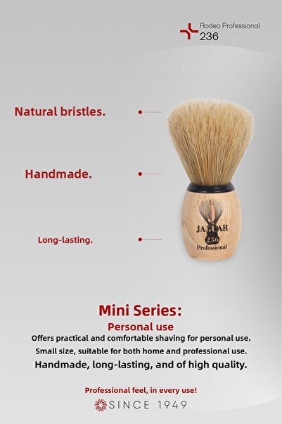 RODEO فرشاة الحلاقة الصغيرة جاكوار 236 - حجم سفر خفيف