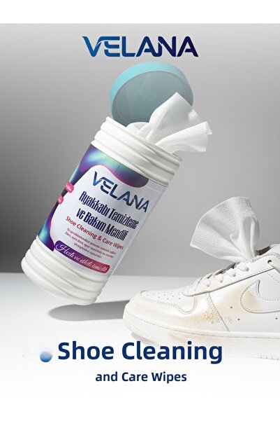 VELANA منظف الأحذية والمناديل المبللة |   100 قطعة