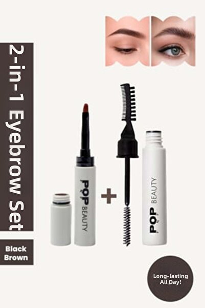 POP Beauty مثبت الحواجب وتصفيفه ودهن الحواجب، مجموعة العناية بالحواجب مكونة م...