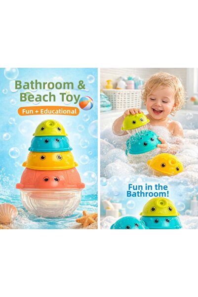 babysch Turtle Bath & Beach Toy 4-Piece Stringable Set