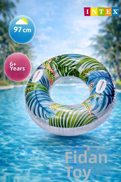 Fidan oyuncak Intex Tropical Patterned Double Arm Inflatable Pool Float 97 cm...
