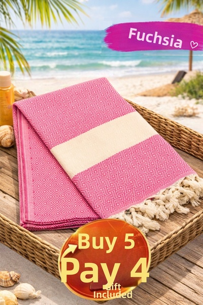 serelya Πετσέτα Παραλίας Πεστεμάλ 100% Βαμβακερή με Διαμαντένιο Σχέδιο Τουρκι...