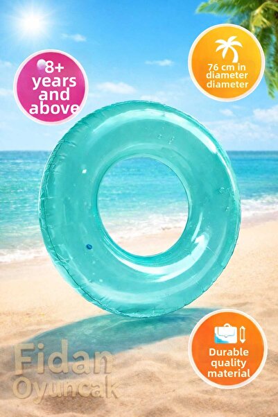 Fidan oyuncak عوامة سباحة بحرية قابلة للنفخ من انتكس، متينة وملونة، مقاس 76 س...