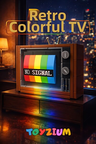 Shem Colorful Television Building Block Toy Set (133 Pieces) - Decorative Blo...